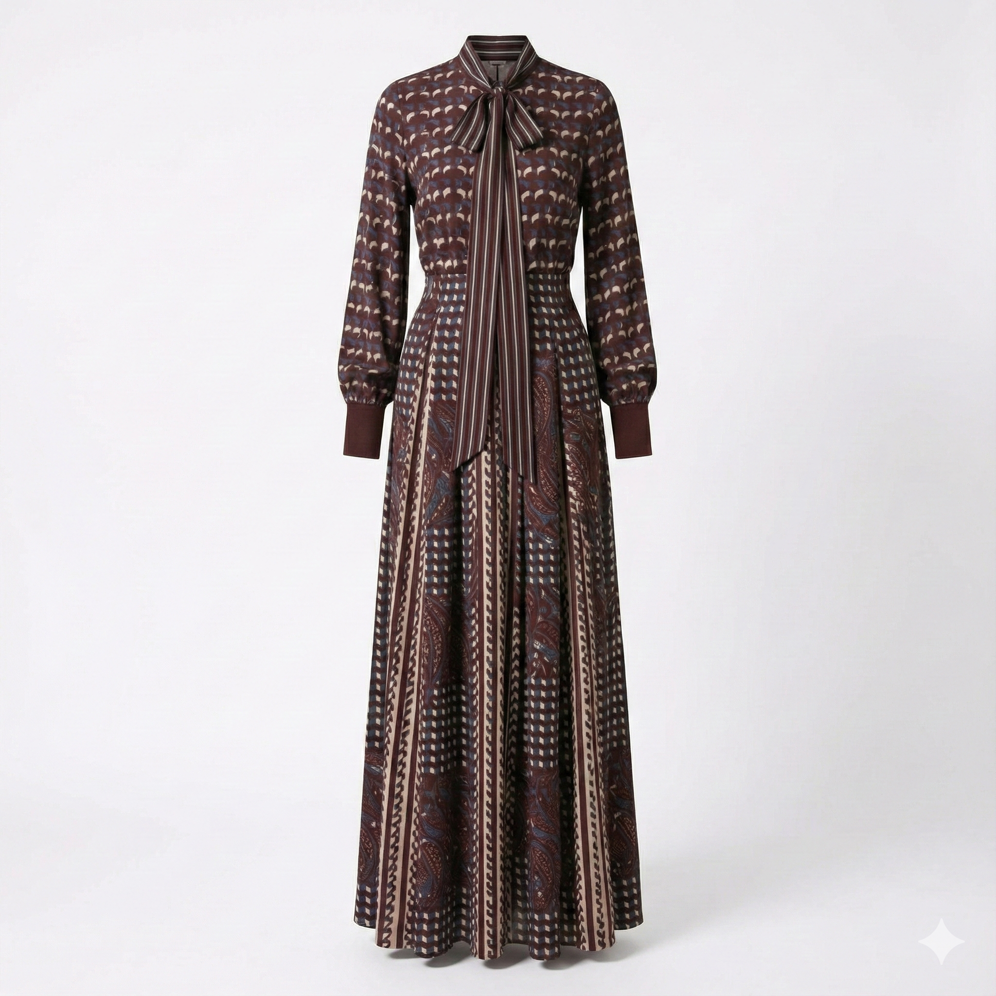 La Danse des Ombres Printed Pleated Dress