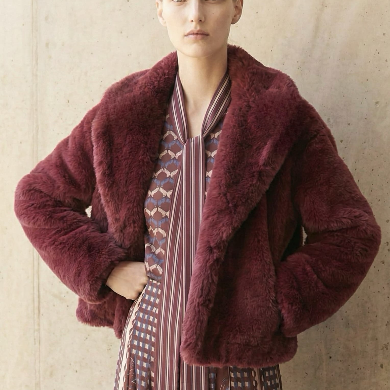 La Nuit Douce Faux Fur Jacket