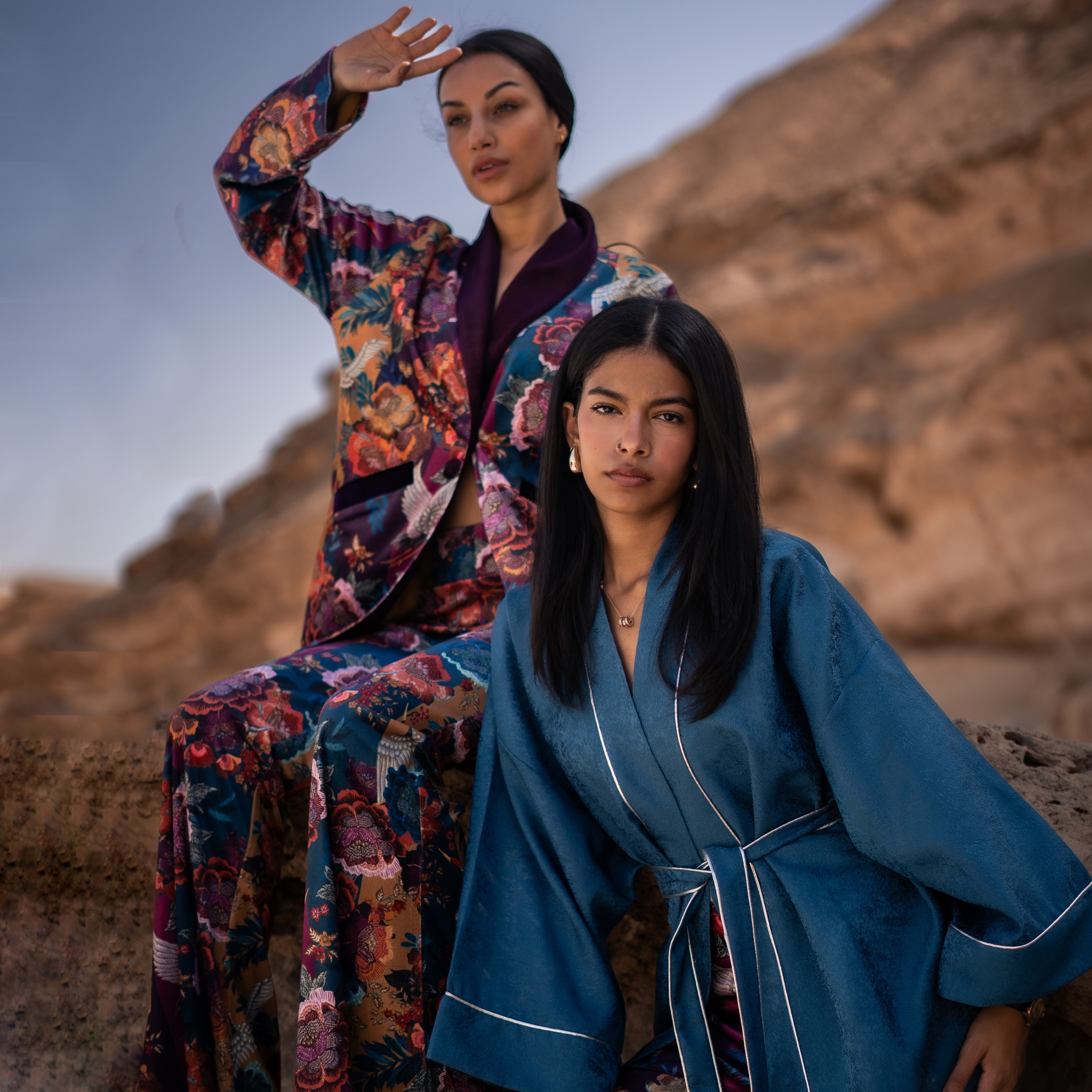 Jewel Bloom Kimono Set