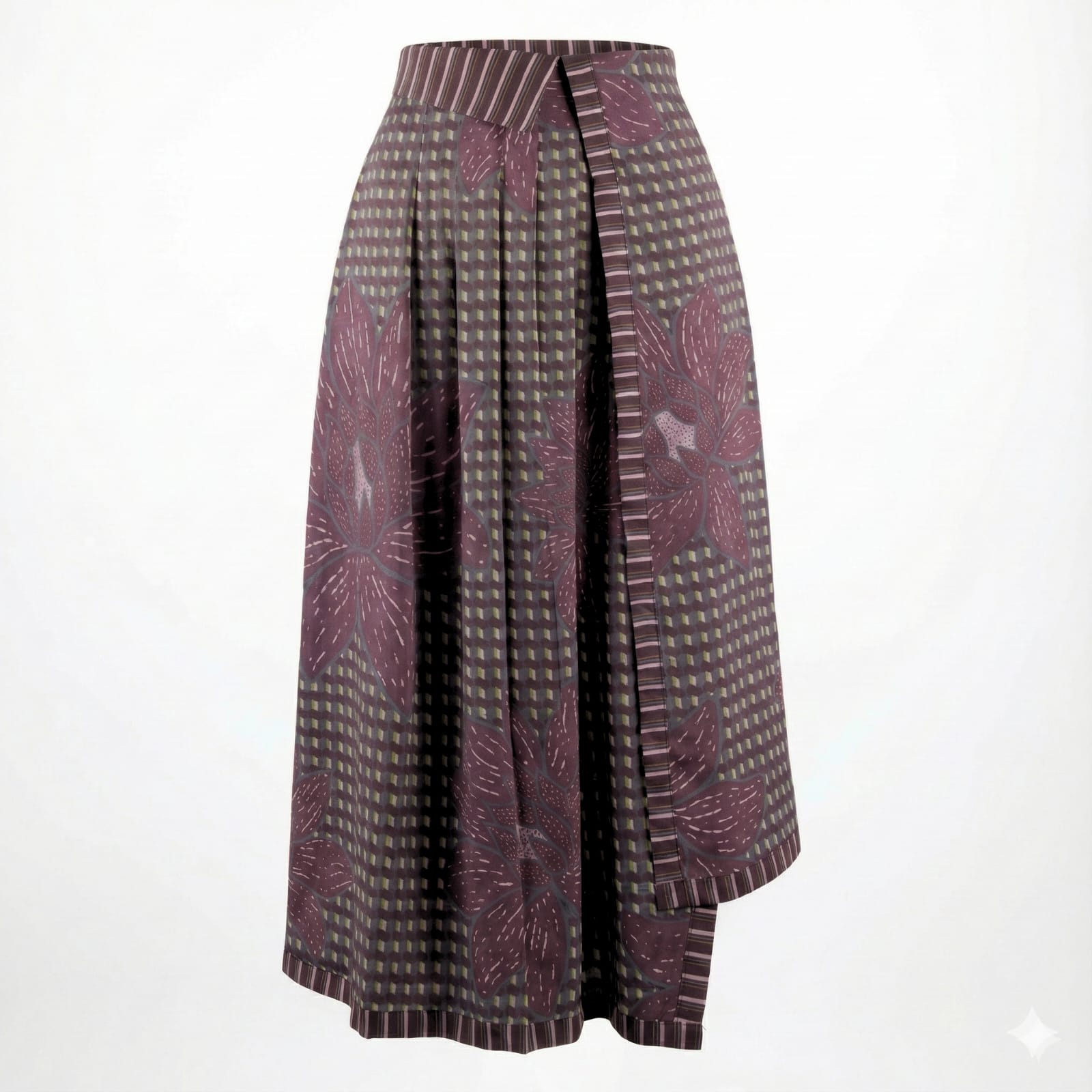 La Pliure Mystérieuse Asymmetric Printed Skirt