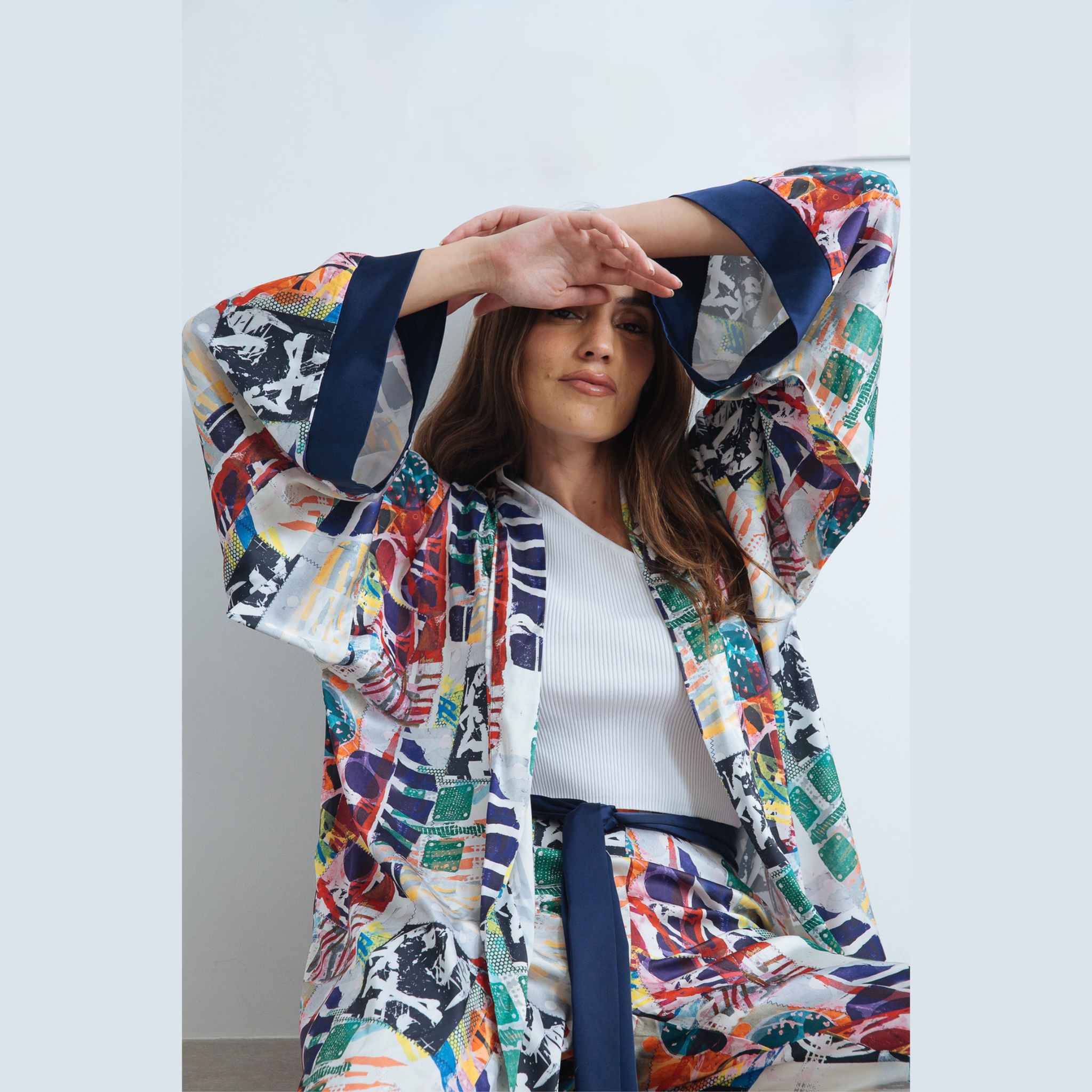 Abstract Kimono Set