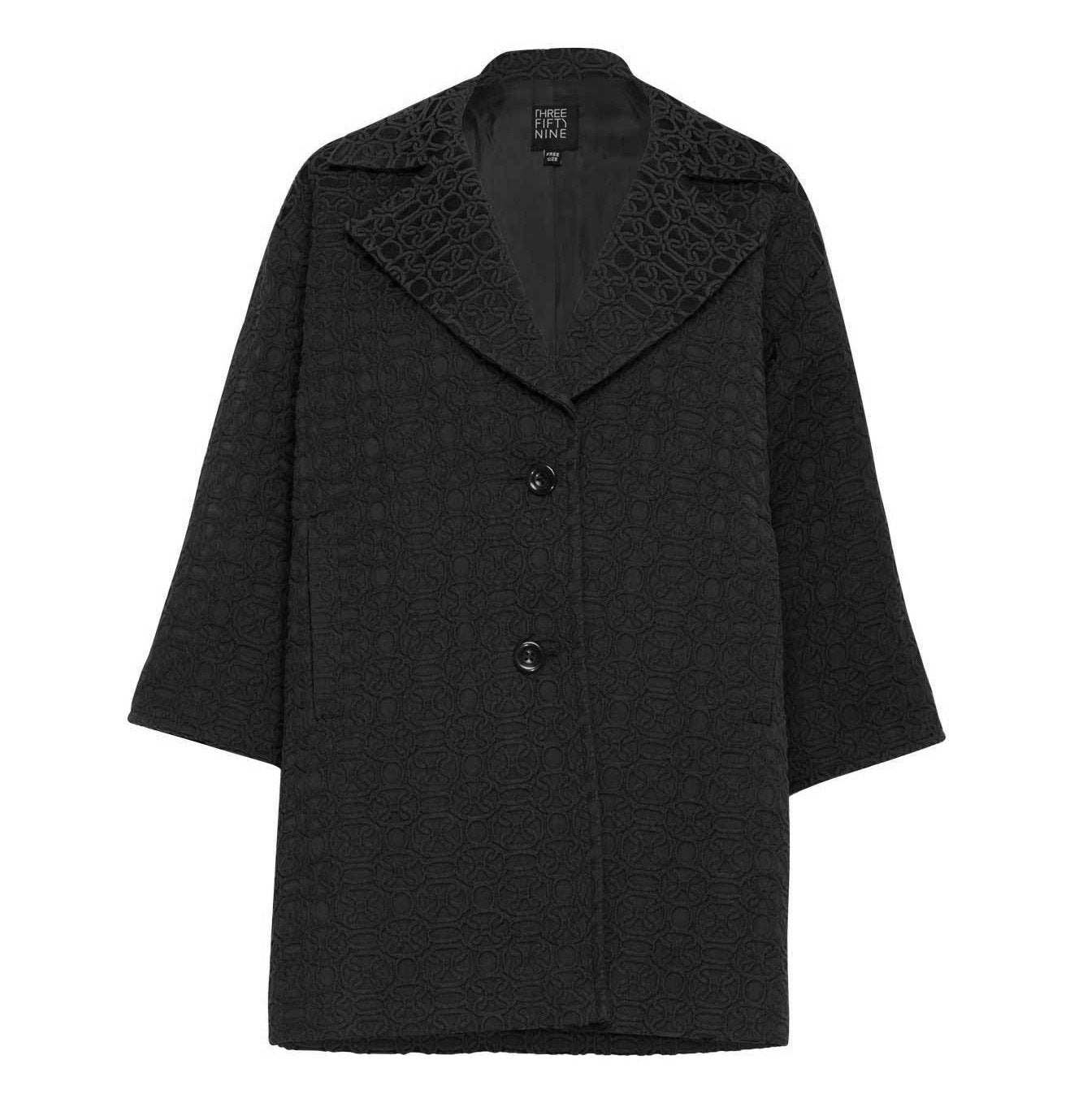 Oversized Jacquard Coat