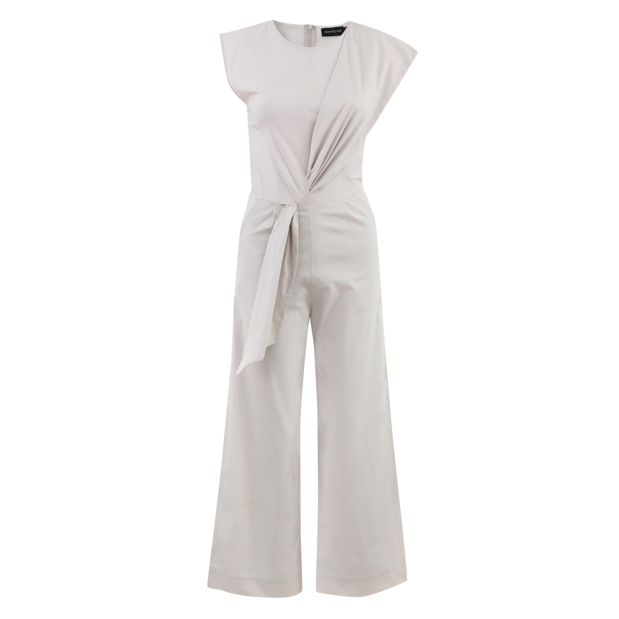 Grey Poplin Jumpsuit