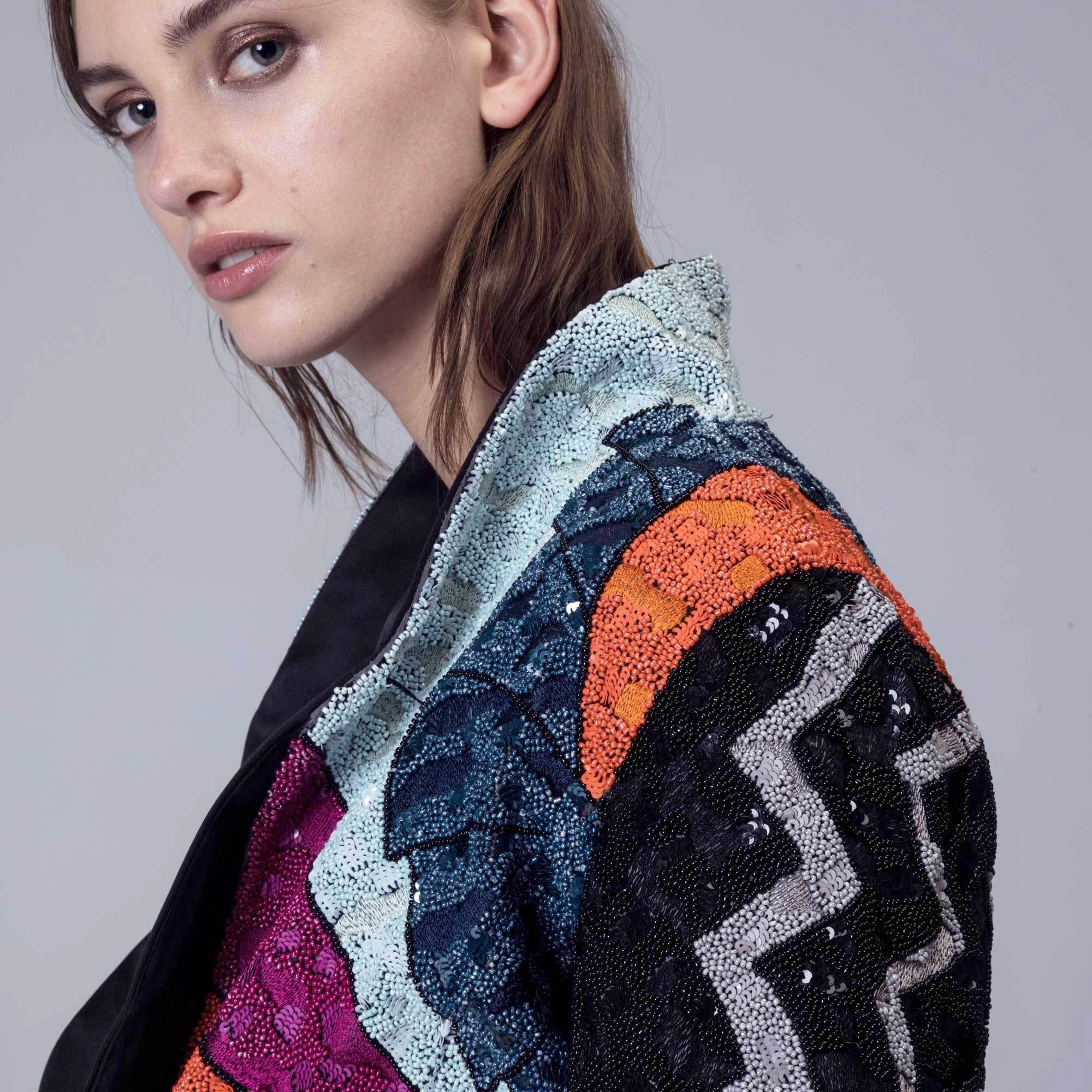 Multi-Colored Fully Embellished Blazer
