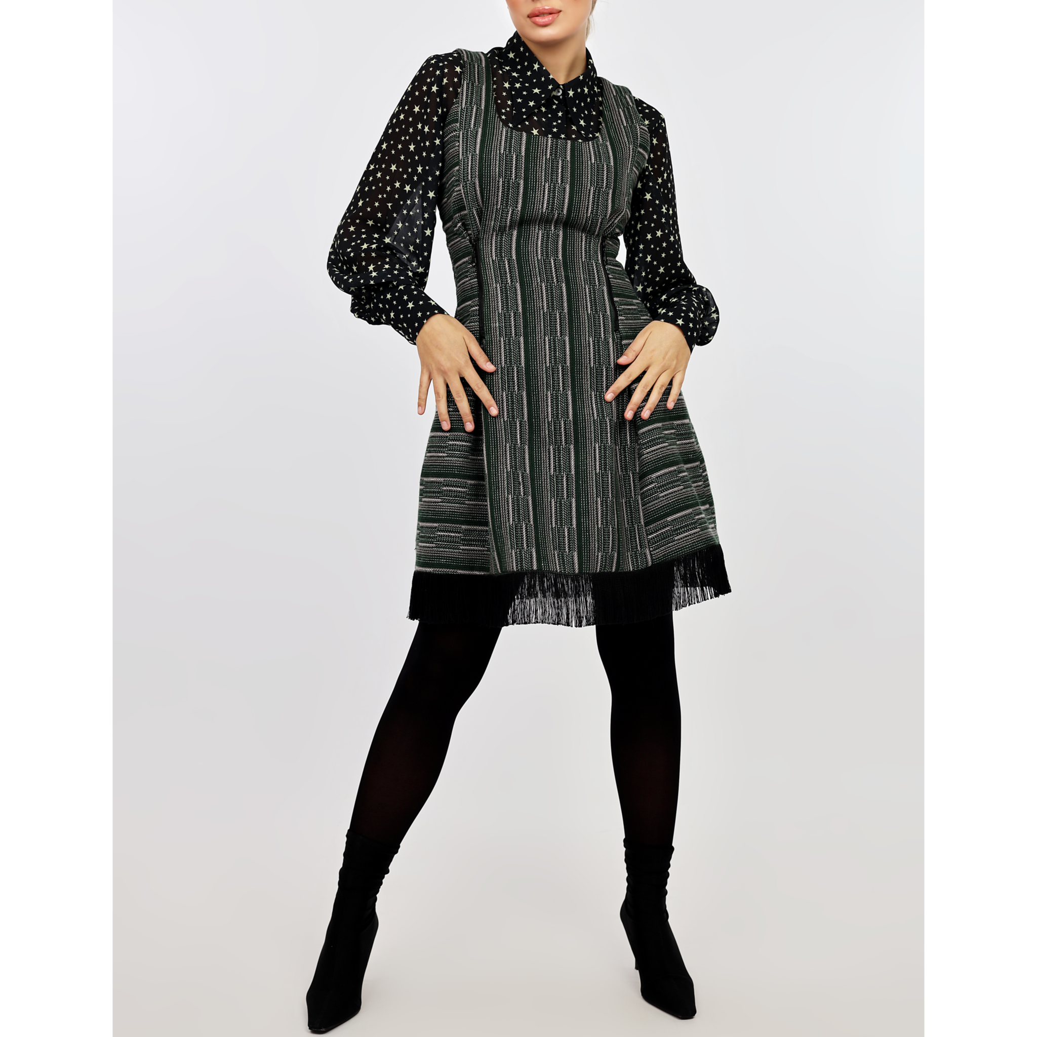 Jacquard Mini Dress