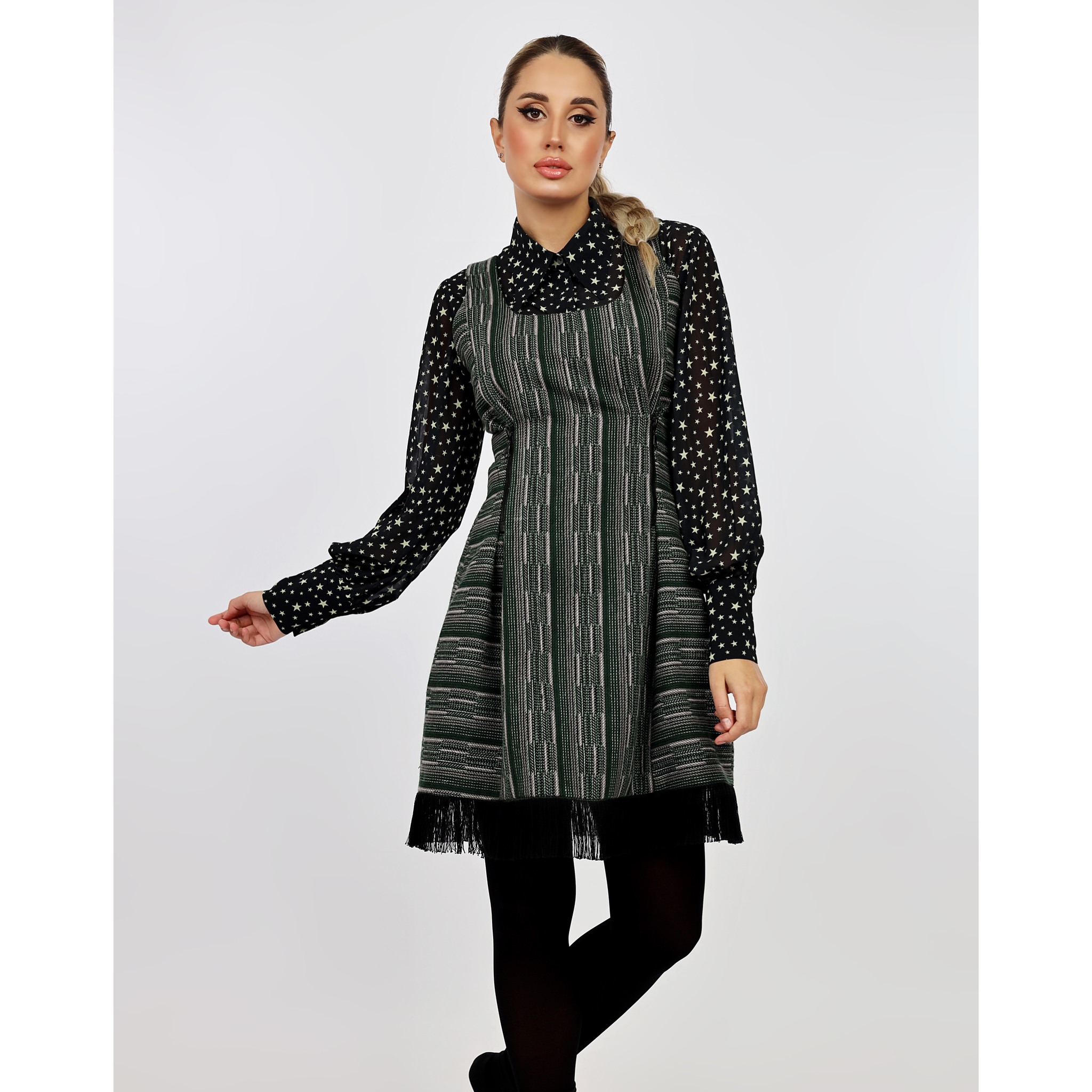 Jacquard Mini Dress