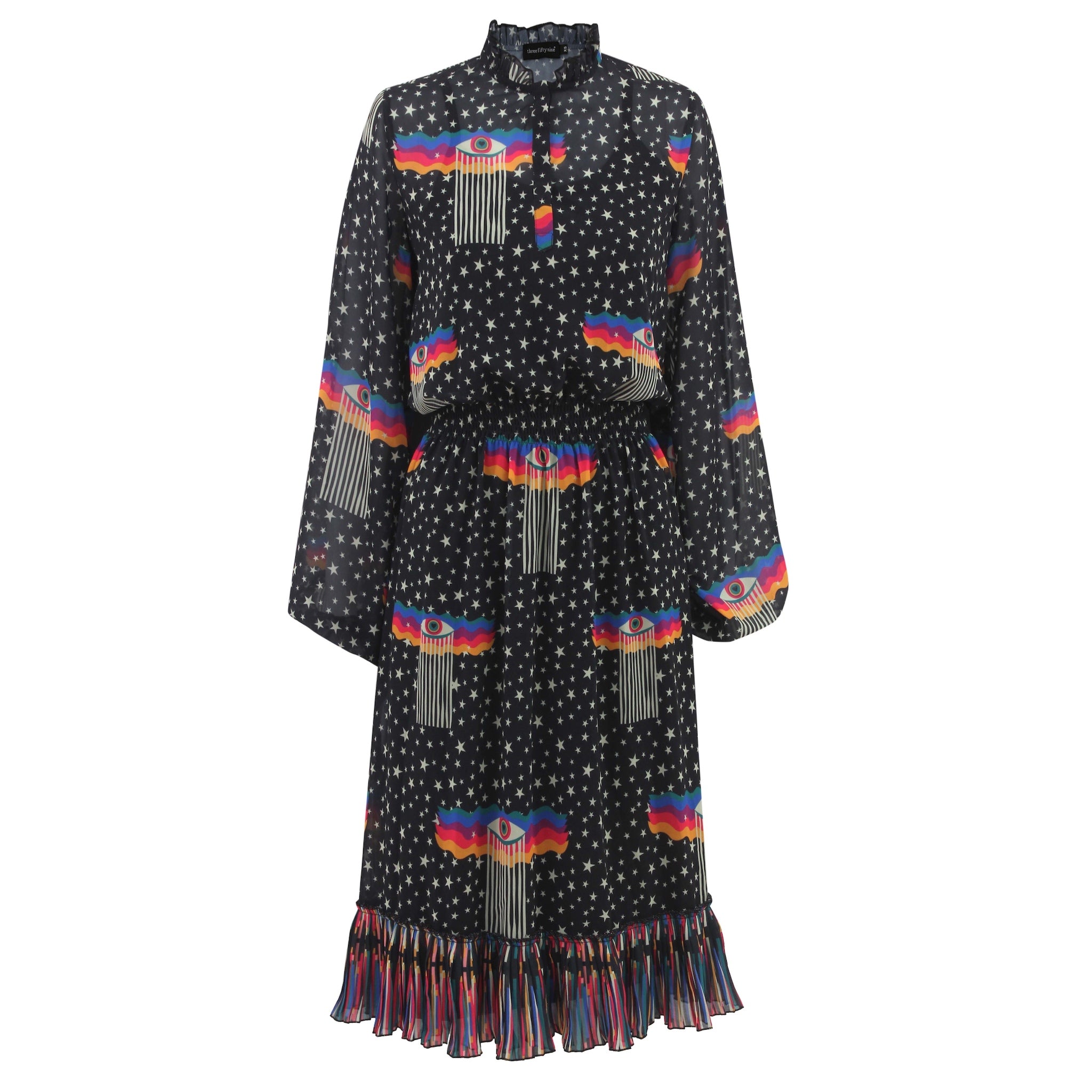 Eye of the Rainbow Chiffon Dress
