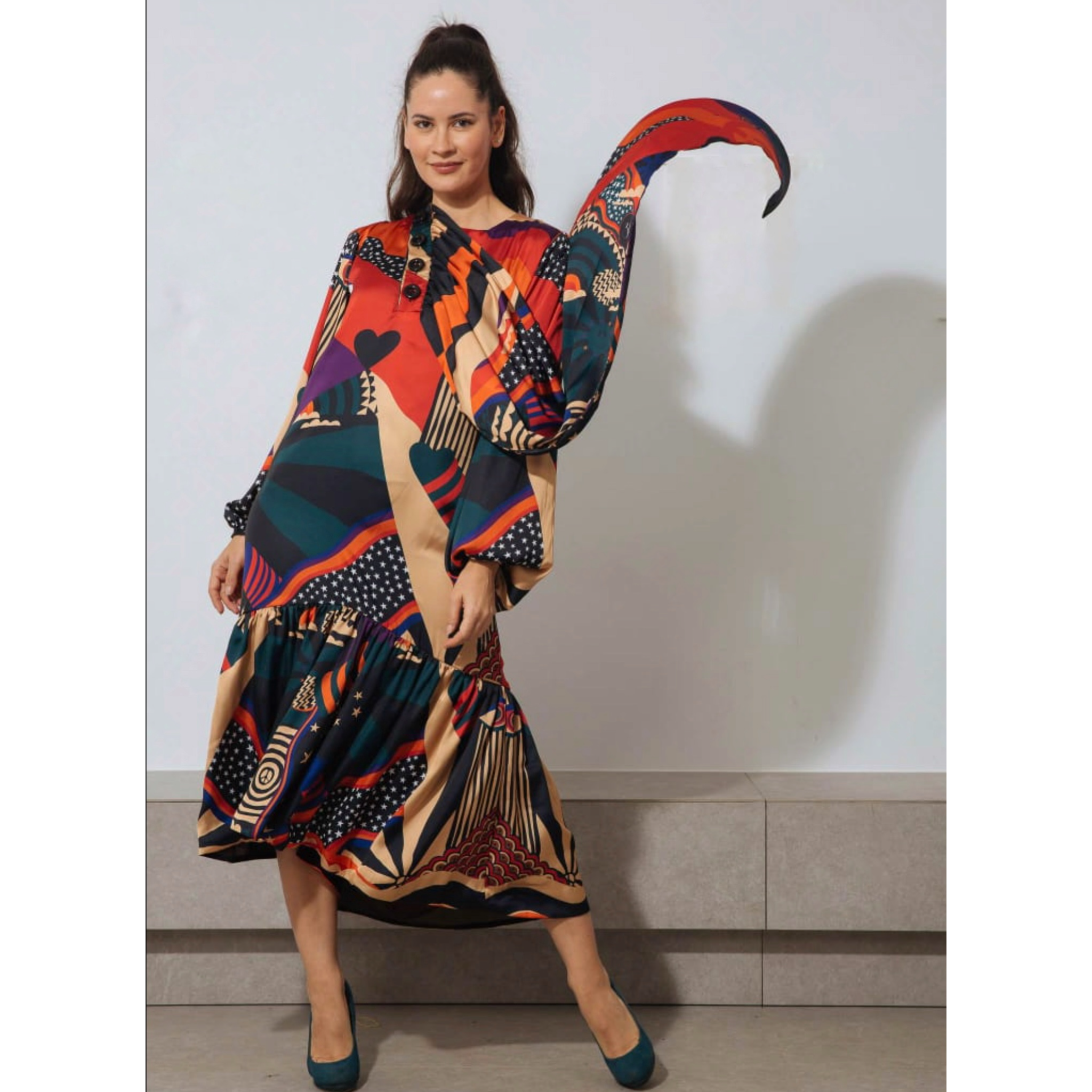 Eye of the Rainbow Midi Dress