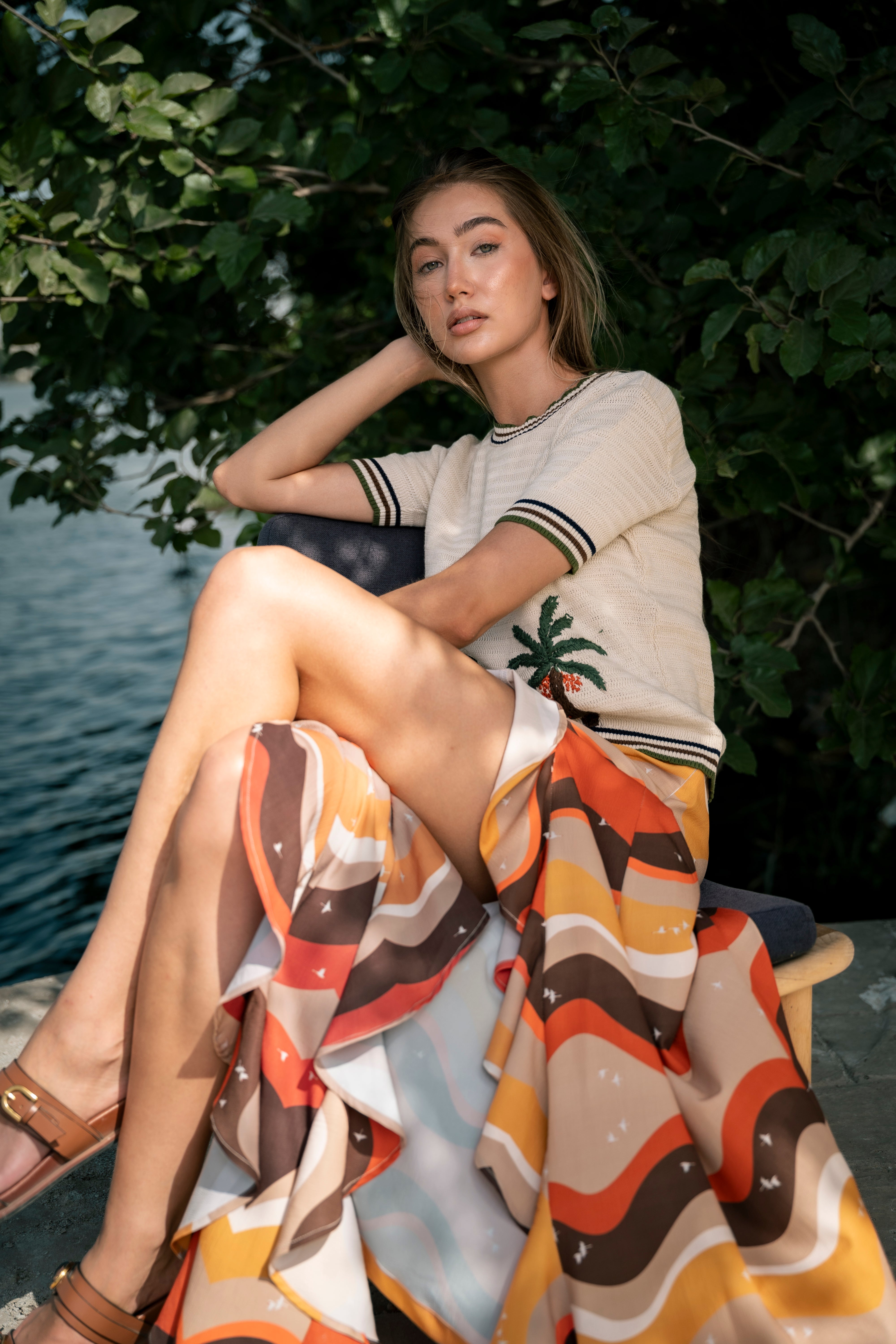 Plume Ruffled Skirt