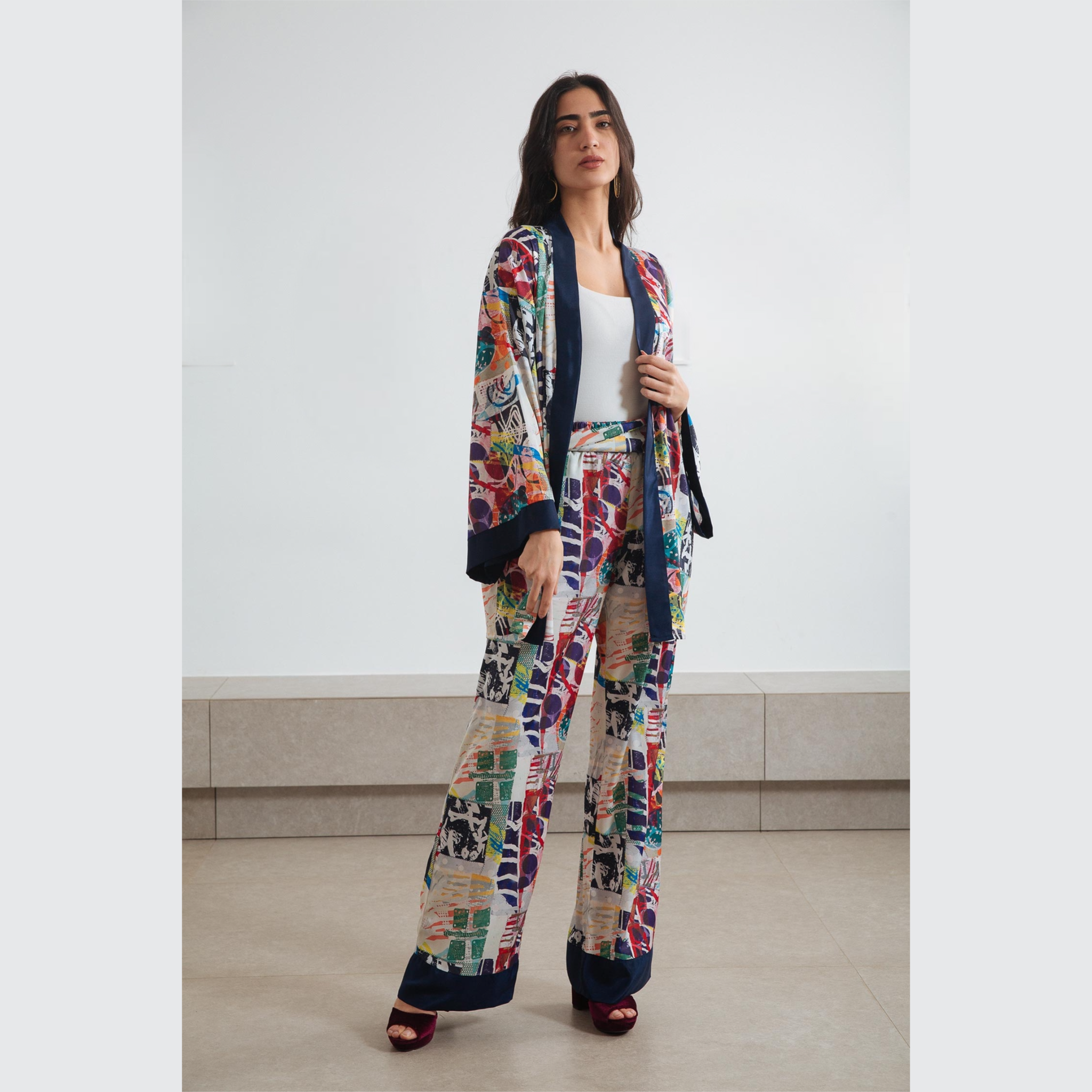 Abstract Kimono Set