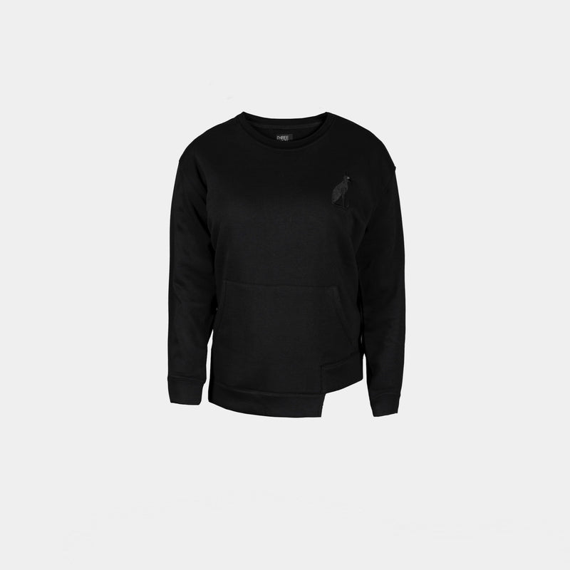 Asymmetrical Embroidered Sweatshirt