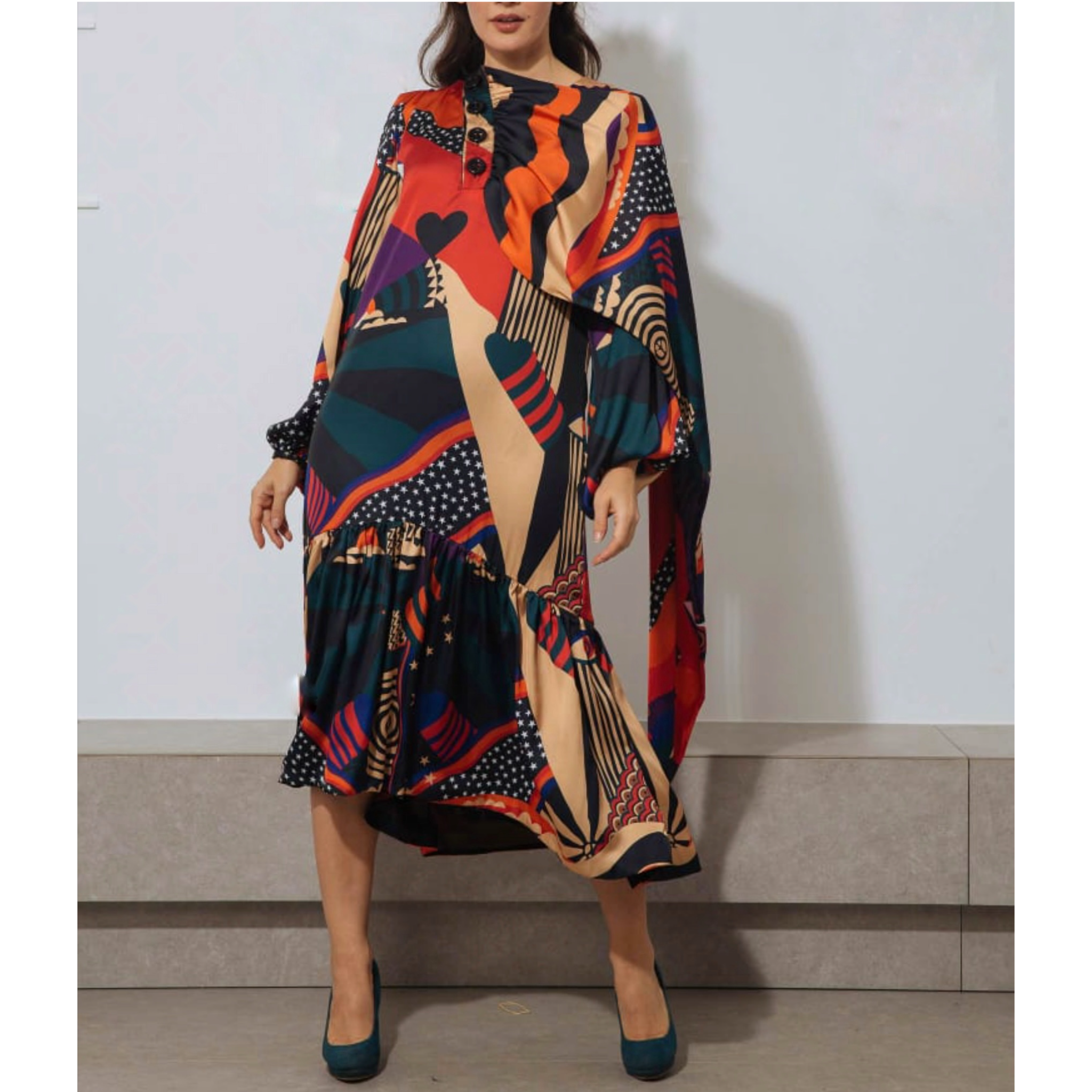 Eye of the Rainbow Midi Dress